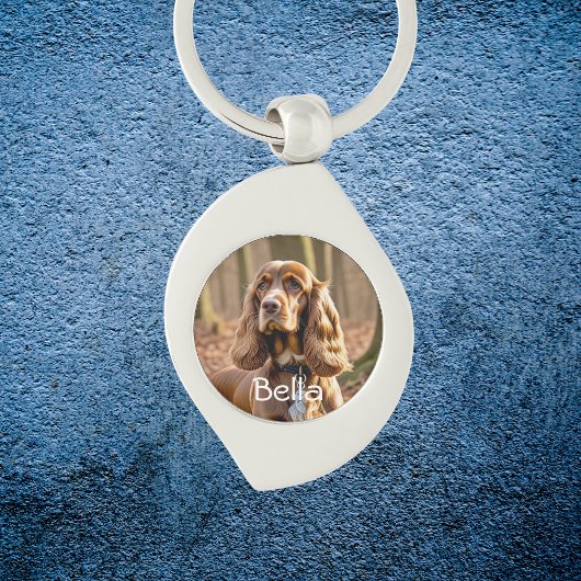 Huisdierfoto Cocker Spaniel Personaliseer Sleutelhanger