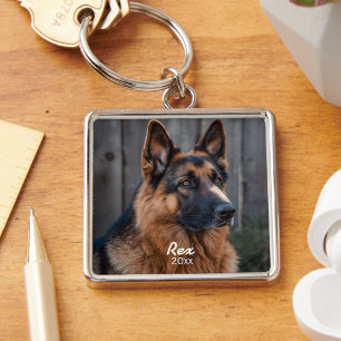 Huisdierfoto Duitse Herder Personaliseer Sleutelhanger