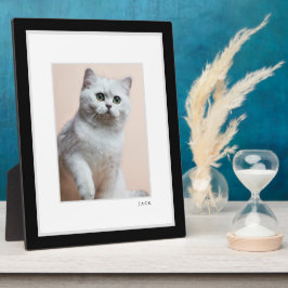 Huisdierfoto | Modern Minimaal Zwart & Wit Frame H Fotoplaat