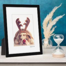 Huisdierfoto | Modern Minimaal Zwart & Wit Frame H Fotoplaat