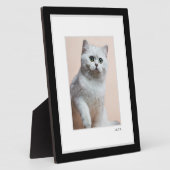Huisdierfoto | Modern Minimaal Zwart-Wit Frame Hui Fotoplaat (Zijkant)