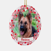 Huisdierfoto Valentijnsornament - Herinnering aan  Keramisch Ornament (Rechts)