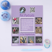 Huisdierfotografie Sessie Flyer Met QR-Code & Afsc (Enkel)