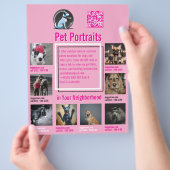 Huisdierfotografie Sessie Flyer Met QR-Code & Afsc (Hand)