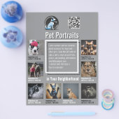 Huisdierfotografie Sessie Flyer Met QR-Code & Afsc (Enkel)