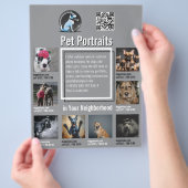 Huisdierfotografie Sessie Flyer Met QR-Code & Afsc (Hand)