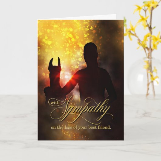 Huisdiergevoel verlies van een hond Beste vriend G Kaart (Gele Bloem)