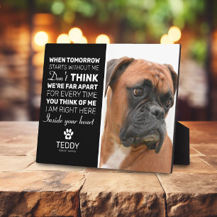 Huisdierherdenking   Aandenken Hond 8" x 10" Fotoplaat