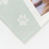 Huisdierherdenking Aangepaste Fotocollage met Poot Fleece Deken (Hoek)