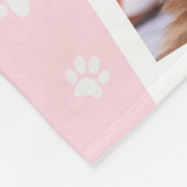 Huisdierherdenking Aangepaste Fotocollage met Poot Fleece Deken (Hoek)