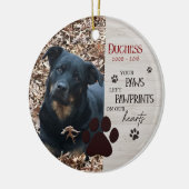 Huisdierherdenking Aangepaste Gedenkplek Keramisch Ornament (Links)