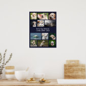 Huisdierherdenking Aangepaste Hond 12 Foto's Poster (Keuken)