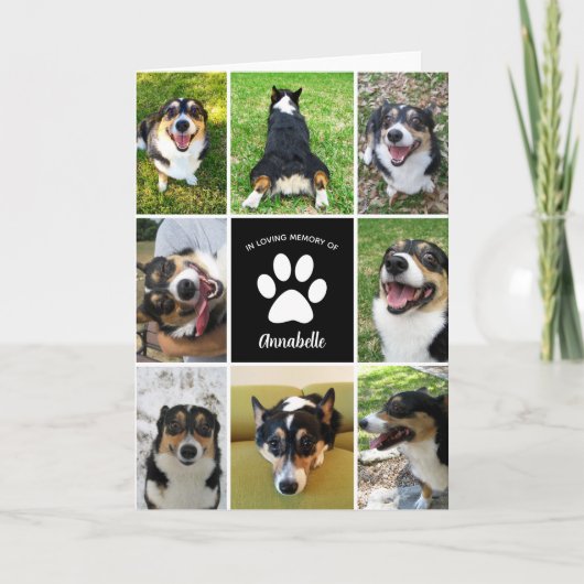 Huisdierherdenking Aangepaste Honden Collage Ter l Kaart (Voorkant)