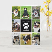 Huisdierherdenking Aangepaste Honden Collage Ter l Kaart (Gele Bloem)