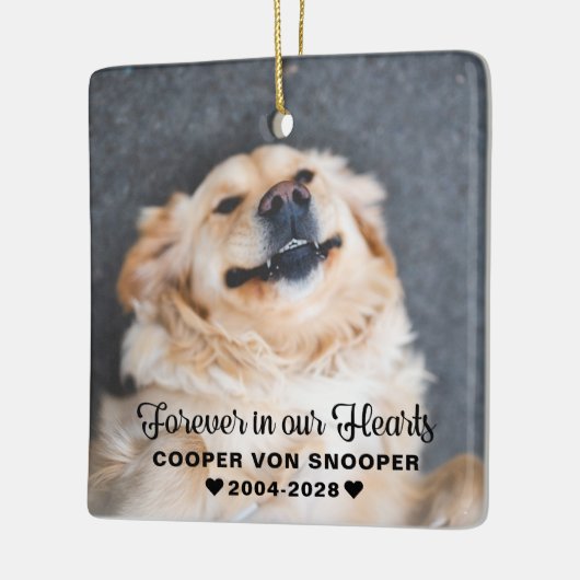 Huisdierherdenking Condoleance 2 Foto Keramisch Ornament (Links)