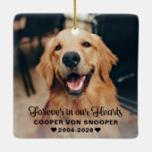 Huisdierherdenking Condoleance 2 Foto Keramisch Ornament (Achterkant)