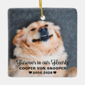 Huisdierherdenking Condoleance 2 Foto Keramisch Ornament (Voorkant)