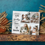 Huisdierherdenking Foto Collage voor Overleden Hon Fotoplaat (Zijkant)