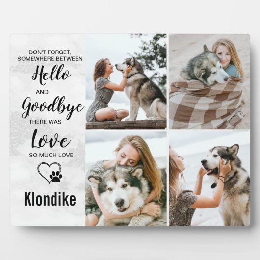 Huisdierherdenking Foto Collage voor Overleden Hui Fotoplaat (Voorkant)