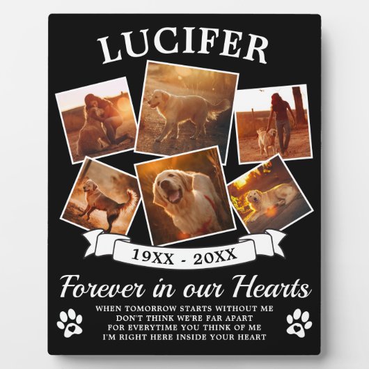 Huisdierherdenking Fotoplaat (Voorkant)