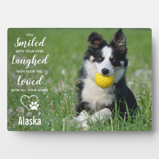 Huisdierherdenking Geschenk bij het verlies van ee Fotoplaat (voorkant)