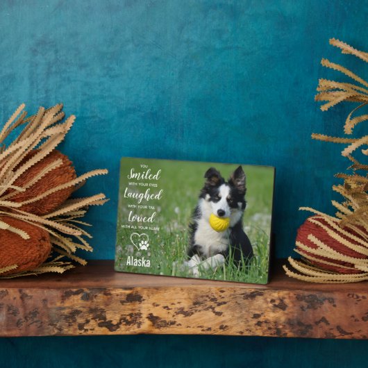 Huisdierherdenking Geschenk bij het verlies van ee Fotoplaat (Zijkant)