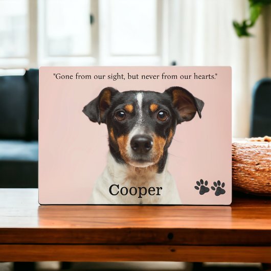 Huisdierherdenking - Geschenk bij verlies van huis Fotoplaat