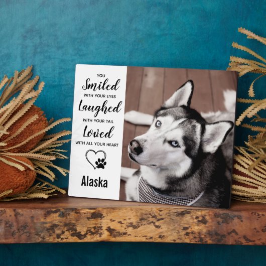 Huisdierherdenking - Herinnering aan huisdier - Aa Fotoplaat (Zijkant)