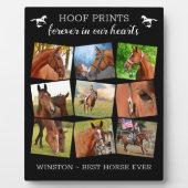 Huisdierherdenking Hoefafdrukken Paard Foto Collag Fotoplaat (Voorkant)