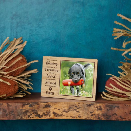 Huisdierherdenking Hond Foto Fotoplaat (Zijkant)