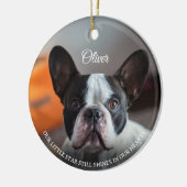 Huisdierherdenking Hond Verlies Naam Foto Citaat S Keramisch Ornament (Links)