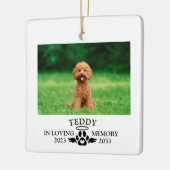 Huisdierherdenking In Liefdevolle Herinnering Voeg Keramisch Ornament (Links)