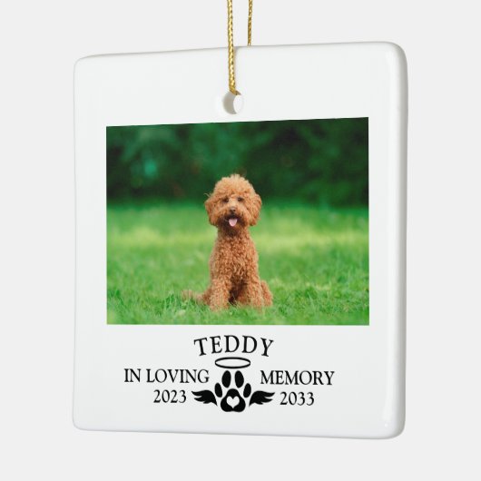 Huisdierherdenking In Liefdevolle Herinnering Voeg Keramisch Ornament (Links)