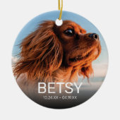 Huisdierherdenking | Kerstsouvenir Keramisch Ornament (Voorkant)