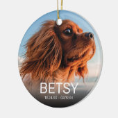 Huisdierherdenking | Kerstsouvenir Keramisch Ornament (Links)