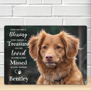 Huisdierherdenking Modern Gepersonaliseerde Honden Fotoplaat