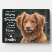 Huisdierherdenking Moderne Gepersonaliseerde Honde Fotoplaat (voorkant)