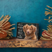 Huisdierherdenking Moderne Persoonlijke Hondenfoto Fotoplaat (Zijkant)