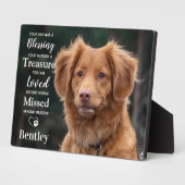 Huisdierherdenking Moderne Persoonlijke Hondenfoto Fotoplaat (Zijkant)