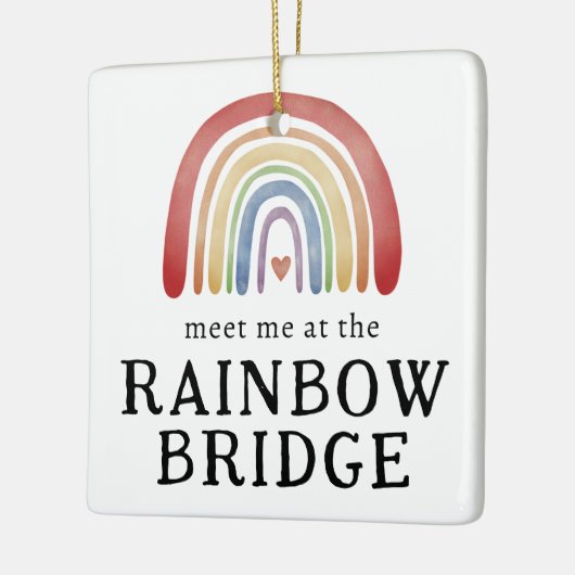 Huisdierherdenking Ontmoet me bij de regenboog Ker Keramisch Ornament (Links)