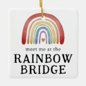 Huisdierherdenking Ontmoet me bij de regenboog Ker Keramisch Ornament (Voorkant)