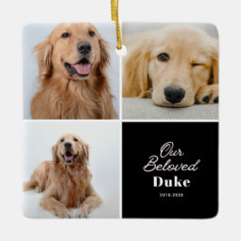 Huisdierherdenking Onze Geliefde Hond Foto Aandenk Keramisch Ornament