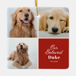 Huisdierherdenking Onze Geliefde Hond Huisdier 3 F Keramisch Ornament