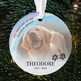 Huisdierherdenking Rainbow Bridge Foto Kerstmis Ornament