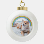 Huisdierherdenking Rainbow Bridge Kerst Geschenk H Keramische Bal Ornament (Voorkant)