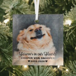 Huisdierherdenking Sympathie Foto Glas Ornament