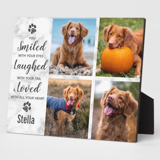 Huisdierherdenking Ter liefdevolle herinnering Fot Fotoplaat (Zijkant)