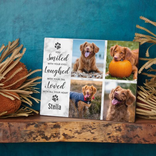 Huisdierherdenking Ter liefdevolle herinnering Fot Fotoplaat (Zijkant)