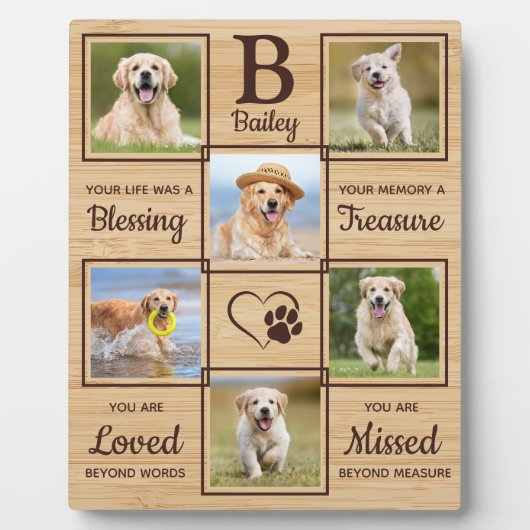 Huisdierherdenking Ter liefdevolle herinnering Uni Fotoplaat (Voorkant)