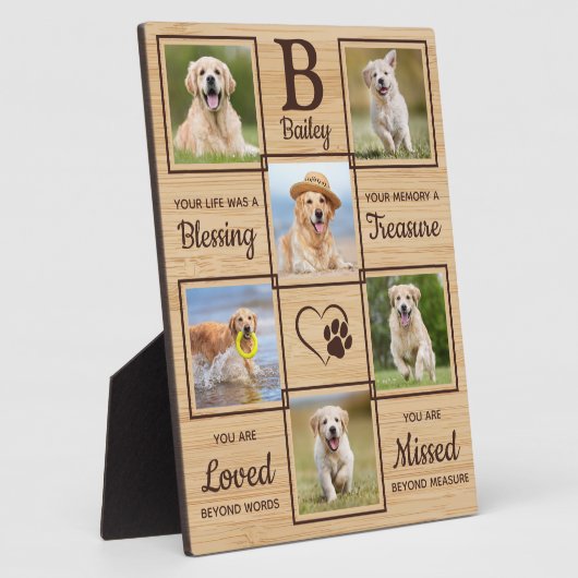 Huisdierherdenking Ter liefdevolle herinnering Uni Fotoplaat (Zijkant)